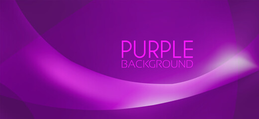 Poster - Purple background with curved translucent line. Vector graphics
