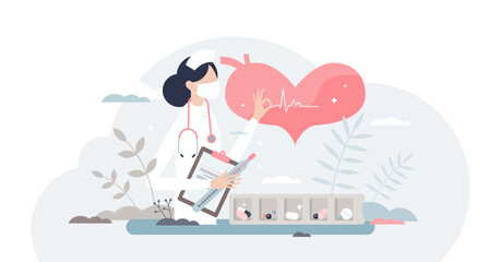 Nurse occupation as hospital specialist and assistance tiny person concept, transparent background. Clinic doctor job and professional pharmacy staff illustration.