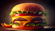 © kristinblack - A big burger juicy and appetizing for your design