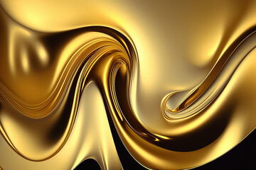gold metallic ink - generative ai