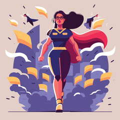 superwomen vector illustration for poster, banner, t shirt design etc. international women's day. wo