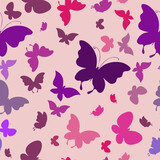 Fototapeta Motyle - Butterfly Pattern