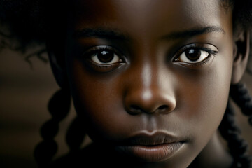 Naklejka na meble Beautiful strong black woman with nice background  Generative AI