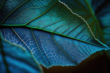 Blue leaf Close up texture, leaf, texture, nature, plant, pattern, autumn, green, macro, leaves, close-up, color, tree, vein, wallpaper, closeup, design, foliage, art, fall, natural, veins, abstract, 