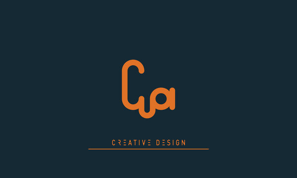 Alphabet letters Initials Monogram logo CA , AC