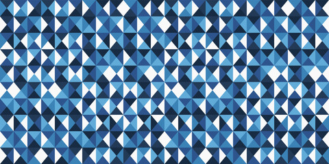 Poster - Blue tile of four quarters. Seamless pattern for print and interior design.