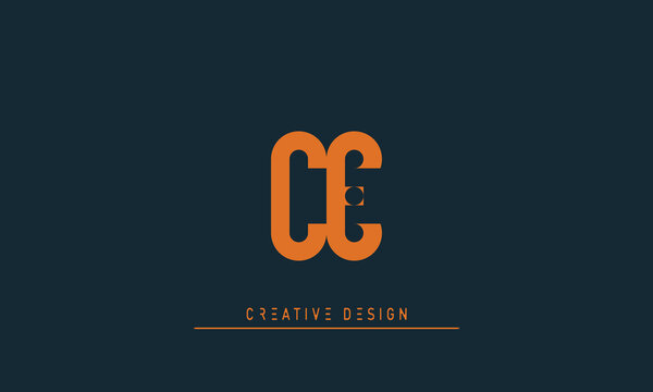 Alphabet letters Initials Monogram logo CE , EC