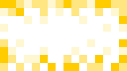Poster - Pixel Background Abstract Yellow Texture with Pixelated Frame Design and an Aspect Ratio of 16:9. Vector Image.