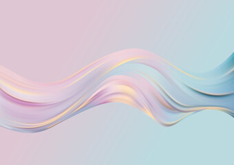 Aufkleber - Abstract blue and pink swirl wave background. Flow liquid lines design elemen