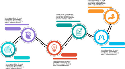 Vector design infographic timeline can be used for workflow layout, diagram, annual report, web design.