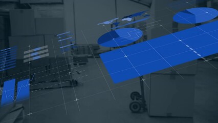 Poster - Animation of data processing with statistics over warehouse