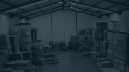 Poster - Animation of data processing with statistics over warehouse