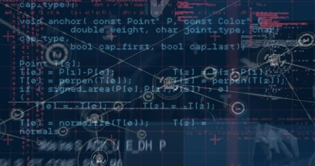 Poster - Animation of data processing and network of connections