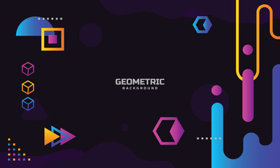 Poster - Modern colorful geometric background graphic