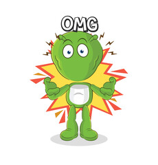 Poster - alien Oh my God vector. cartoon character