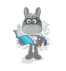 Poster - donkey geek cartoon. cartoon mascot vector