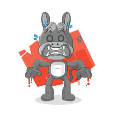 Poster - donkey monster vector. cartoon character