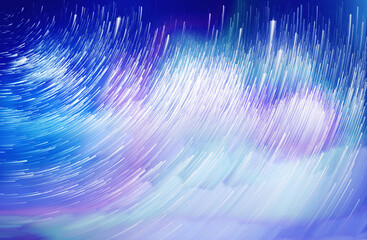 Wall Mural - Star trails in a night sky, Meteor shower in the night sky, Star long exposure, Abstract star trails in sky.