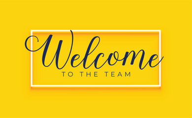 creative welcome to the team banner for corporate hiring