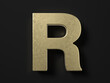 Gold letter R