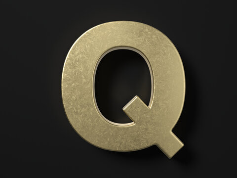 Gold letter Q