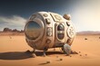 space craft in desert created using AI Generative Technology
