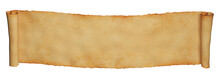Old Paper Scroll Or Parchment Manuscript Isolated On Background. 3d