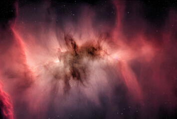 Wall Mural - dark nebula in outer space. generative artificial intelligence.
