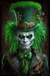 Evil Leprechaun Character for St Patrick's Day