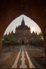 View Of The Entrance At The Sulamani Temple In Bagan, Myanmar.