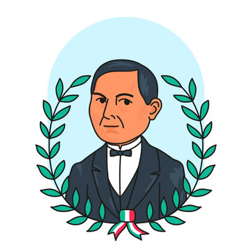 vector of president benito juarez