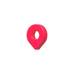 Fototapete - pin location icon 3d symbol