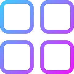 Poster - Main menu icon in gradient colors. Application list signs illustration.