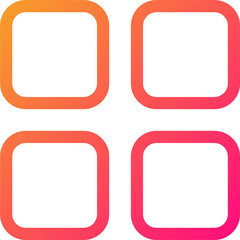 Poster - Main menu icon in gradient colors. Application list signs illustration.