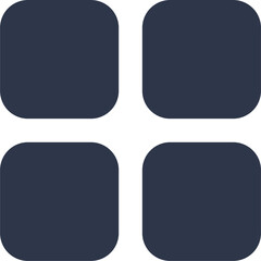 Poster - Main menu icon in black colors. Application list signs illustration.