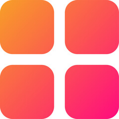 Poster - Main menu icon in gradient colors. Application list signs illustration.