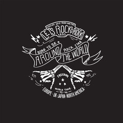 rock and punk illustration font for print