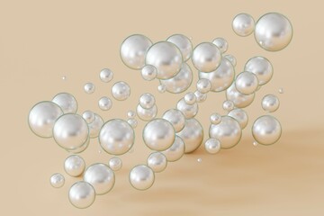 Wall Mural - ball white 3d render illustration backdrop