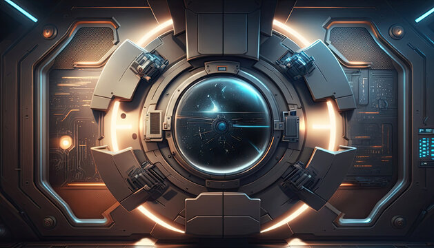 airlock of a spaceship, big door