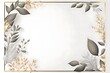 Floral frame background design with white background