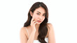 © kitthanes  - Beautiful young asian woman with clean fresh skin on white background, Face care, Facial treatment, Cosmetology, beauty and spa, Asian women portrait.