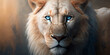 Background of a Lion, blue eyes Gernerative AI