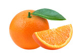 Fototapeta Mapy - orange fruit isolated on transparent png