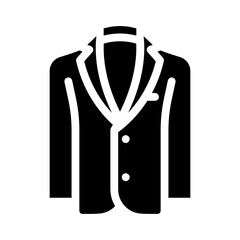 Wall Mural - blazer outerwear male glyph icon vector illustration