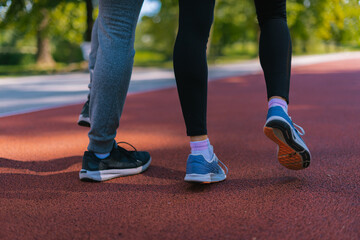 Wall Mural - Young couple running