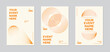film or events poster layout design set, Abstract shape element graphic gradient circle shape on cover book or magazine cover. Minimal elegant gold brochure modern flyers template, a5 a4 a3 a6 size 