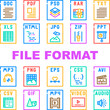 © sevector - file format document icons set vector