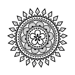 Wall Mural - CREATIVE MANDALA DESIGN, STYLE , LUXURY,DRAWING,CIRCLE,ASIAN,FLOWER,INDIAN,ELEMENT,HENNA