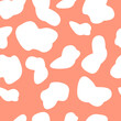 © AnChem07 - Color blots, seamless orange pattern. Vector abstract background with random hand drawn spots.
