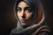 © patrick - Portrait of beautiful muslim woman, generative ai